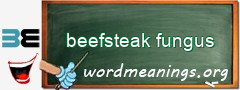 WordMeaning blackboard for beefsteak fungus